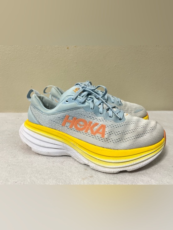 Hoka One One Shoes - Hoka Bondi 8 Womens Size 7.5 D Summer Song Blue Country Air Sneakers